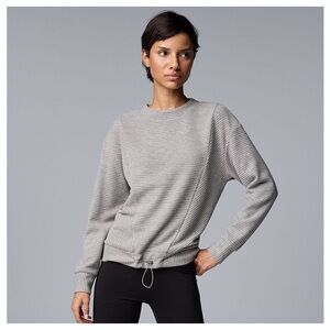 Simply Vera ribbed draw cord cozy pullover